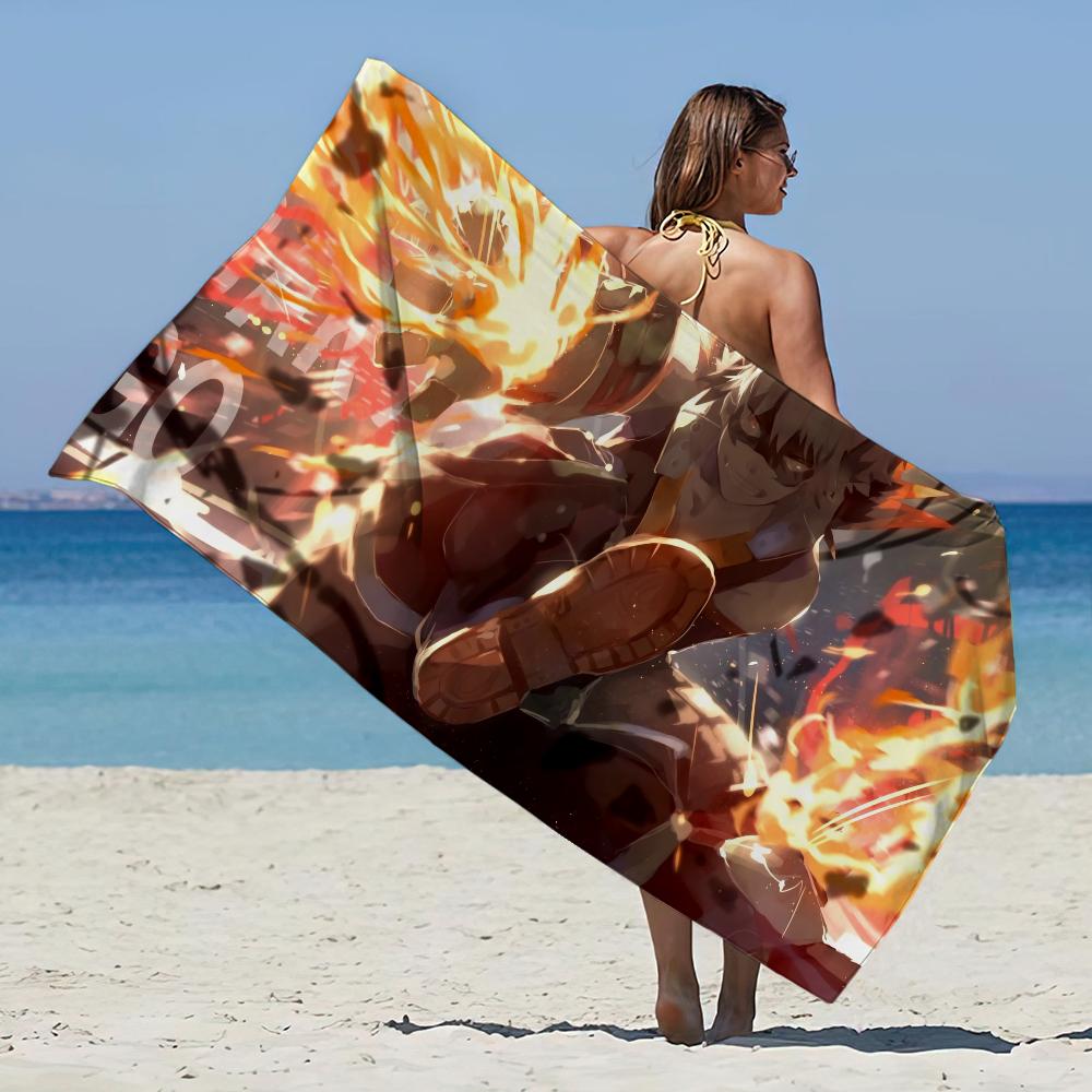 Anime B-Bakugou K-atsuki S Towel Beach Towel Oversized Quick Dry Towel Absorbent Soft Swim BeachTowels for Men Women