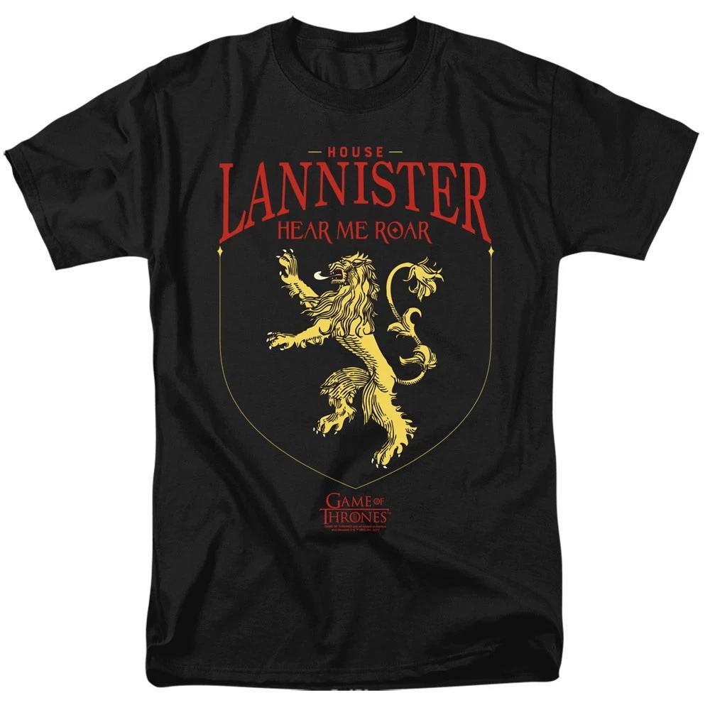 Game Of Thrones - House Lannister Sigil - Adult Unisex T-Shirt - Black XS