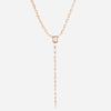 Youthway Classic Square White Zircon Y-Shaped Necklace Stainless Steel Women'S Necklace Suitable For Everyday Wear