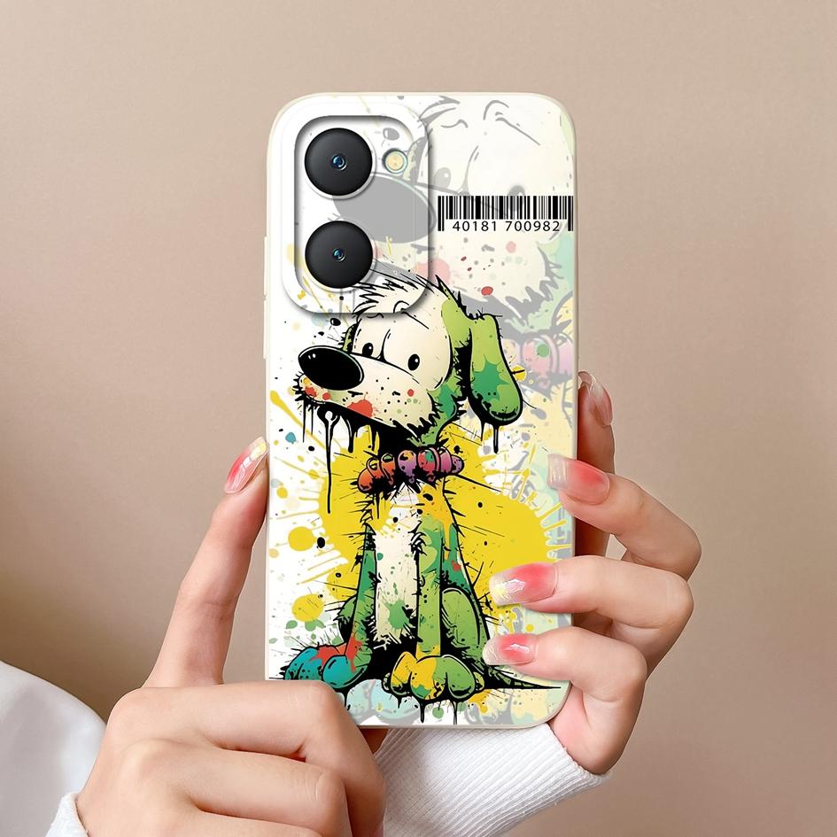 Cover Custodia Antiurto Per Vivo Y03 Y17S Y19S Y27 Y28 Y36 Y38 Y78 Plus T3 T3X 4G 5G Motivo Floreale Piccolo Silicone Morbido Protezione Fotocamera Per Vivo Capas