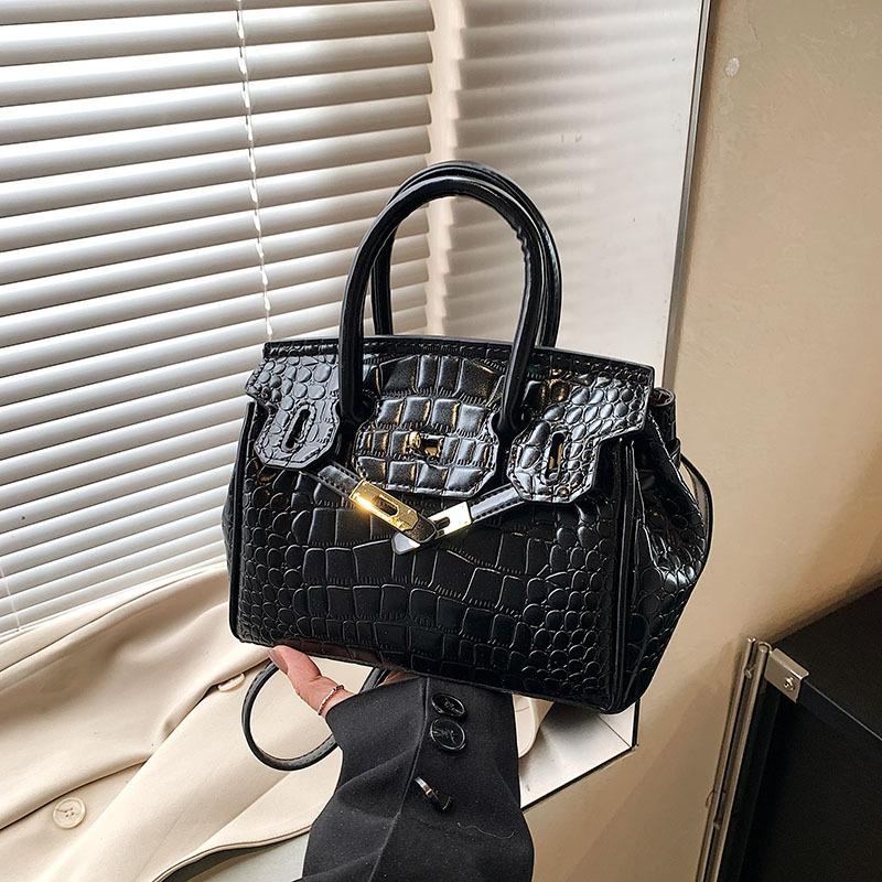 Versatile Style Popular Personality Casual Handbag Female Crocodile Pattern Trend Niche Design Messenger Bag