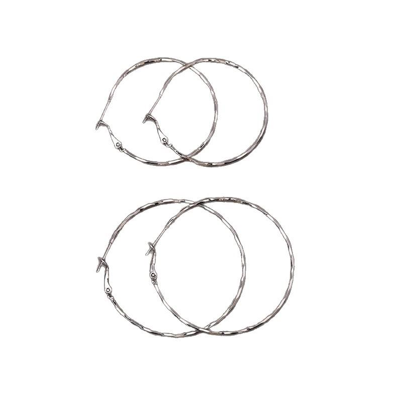 Korean version of high-end sensory ring earrings women's European and American fashion simple earrings temperament light luxury niche earrings