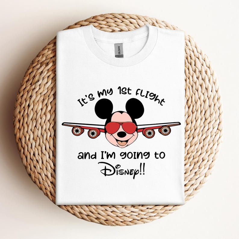 It s My 1st Flight Shirt, First Flight T-Shirt, I m Going To Disneyland, Disney Family Matching, Kids Airplane , Kids Travel Tee 110