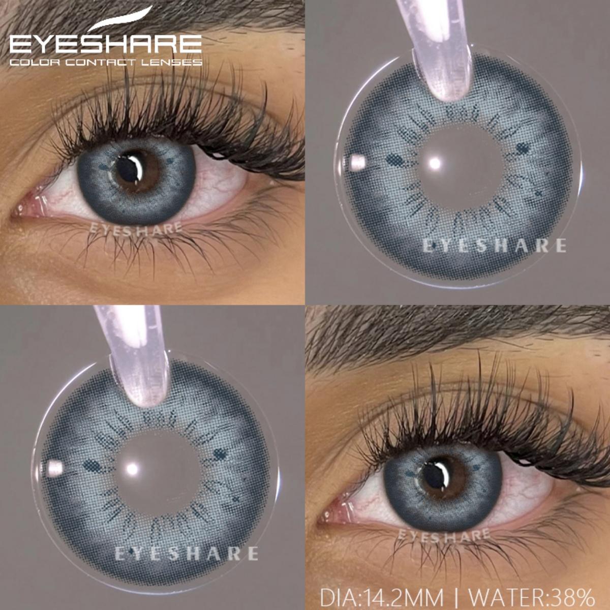 

1 пара синих контактных линз для глаз, натуральные цветные линзы, серые линзы для зрачков, коричневые контактные линзы, ежегодный косметический макияж