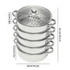 5 Tier Stainless Steel Food Steamer Vegetable Steamer Pot Cookware with Lid 26/30cm