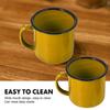 4 Pcs Retro Drinking Cup Coffe Cups Office Enamel Vintage Style Mug Metal Tea Travel