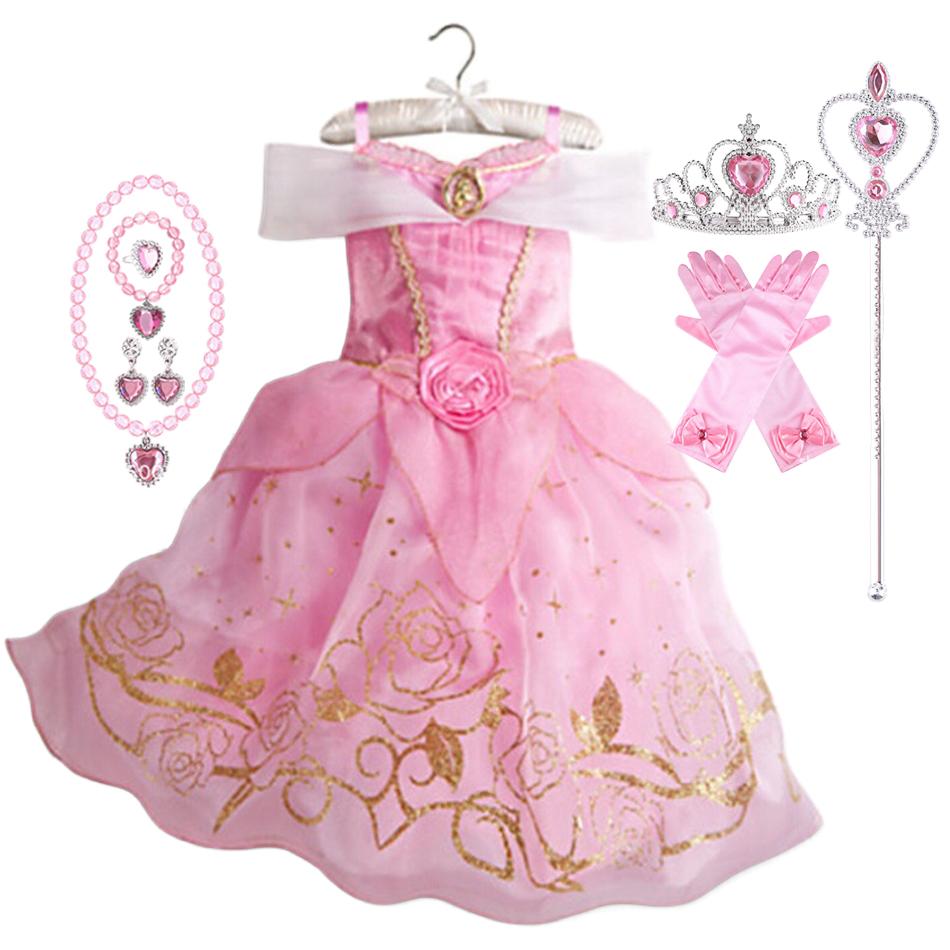 Mädchen Prinzessinnenkostüm Kinder Party Halloween Cosplay Kleider Weihnachten Geburtstag Karneval Verkleidung Rapunzel Verkleidung Kittel