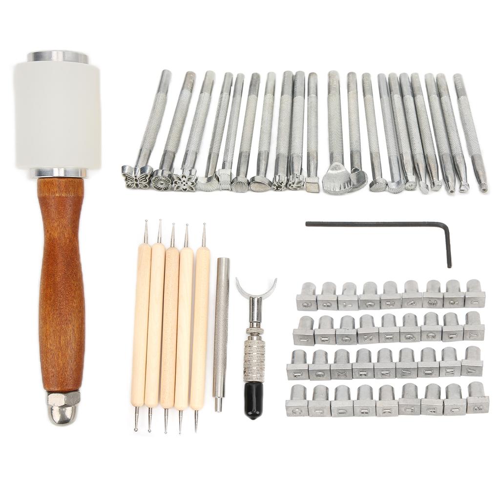 Leather Sculpture Stamping Tools Incisive DIY Durable Sturdy Convenient Leather Working Tools