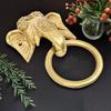 Brass Elephant Door Knock for Main Door |  | Standard Size | Elegant Home Entrance Décor | Durable & Stylish Front Door Accessory | Pack of 1
