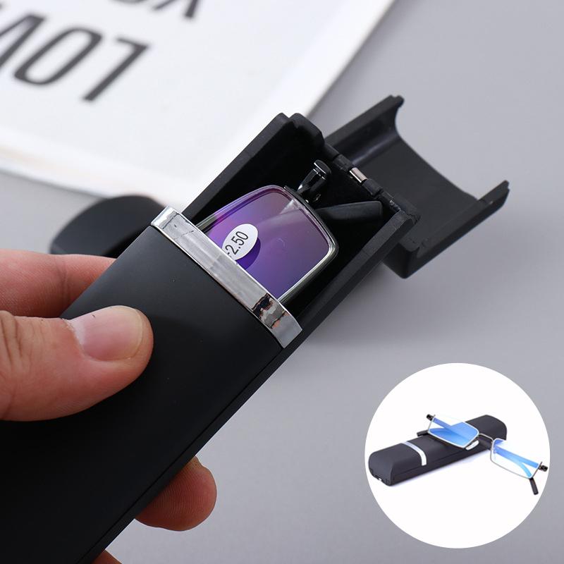 Far-sighted Glasses with Box Portable Business Women And Men Half-frame Eyeglasses Finished Optical-grade Hyperopia Eyewear Diopters To +4.0