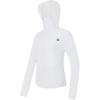 Fleece Kapuzenjacke Einfarbig Kleines Logo Reißverschlussdesign Raglan Langarm Jacke Damenjacken Weiß A11W425505FWT