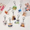 Funny Cat Face Acrylic Keychain Stylish and Sturdy Keyring Accessory Bag Pendant Suitable for Multiple Occasion