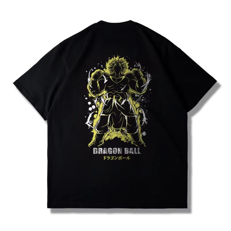 7‑Style Anime Dragon Ball Goku Graphic‑Print Men's T‑Shirts, Comfortable Casual Street‑Wear Short‑Sleeve Tops For Anime Fans