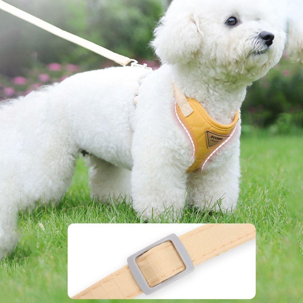 Mesh Dog Harness and Leash Set Breathable Dog Chest Straps  Prevent Breakout