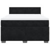 Maison Exclusive - Sommier à lattes de lit avec matelas Noir 140x190 cm Velours