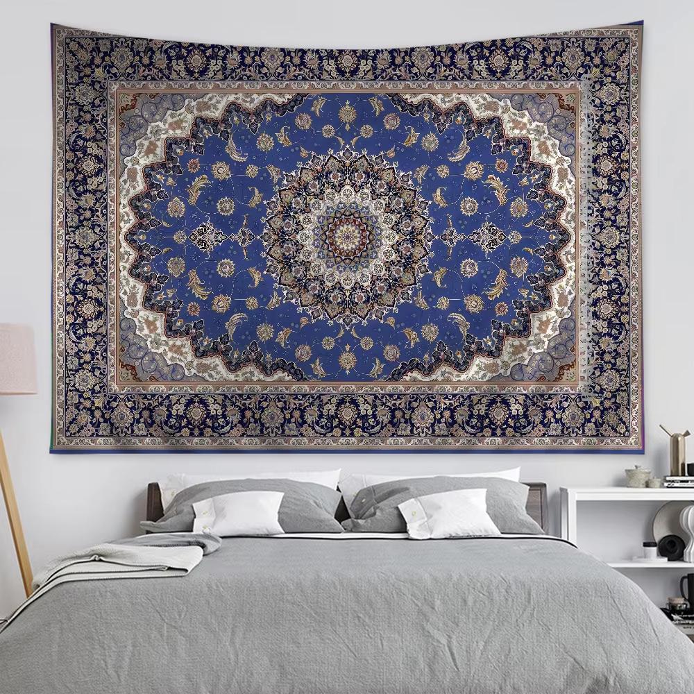 

Customizable Luxury American Retro Cartoon Tapestry Bohemian Wall Decor Mandala Pattern Home Adornment 74x94cm(29x37in)
