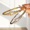 2026 European and American Ming Zircon Horseshoe Buckle Bracelet Niche Design Light Luxury Fashion Bracelet Bracelet
