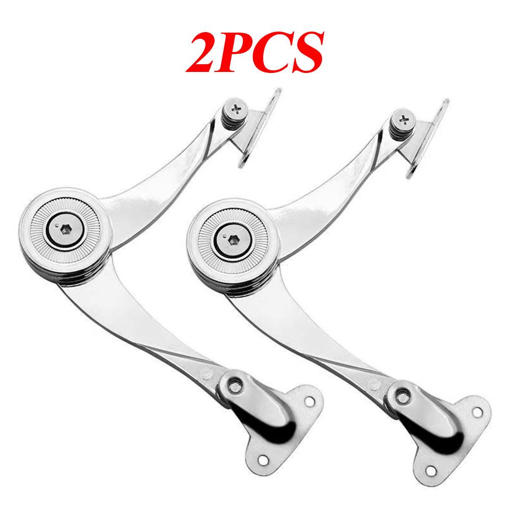 2/1pcs Hydraulic Randomly Stop Hinges Kitchen Cabinet Door Adjustable Polish Hinge Furniture Lift Up Flap Stay Support Hardware