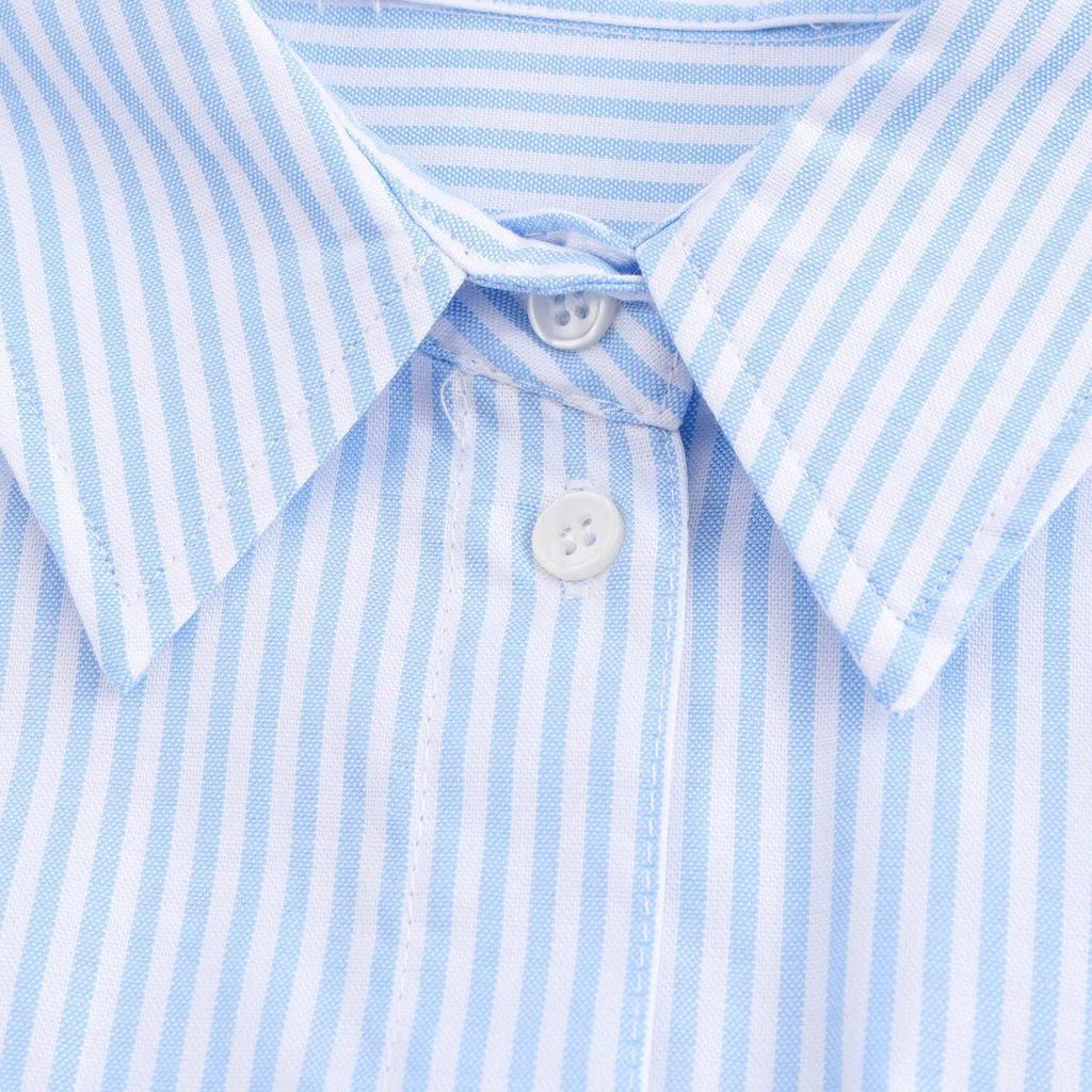 ZARZ DIY Women's Versatile Fashion Striped Oxford Shirt