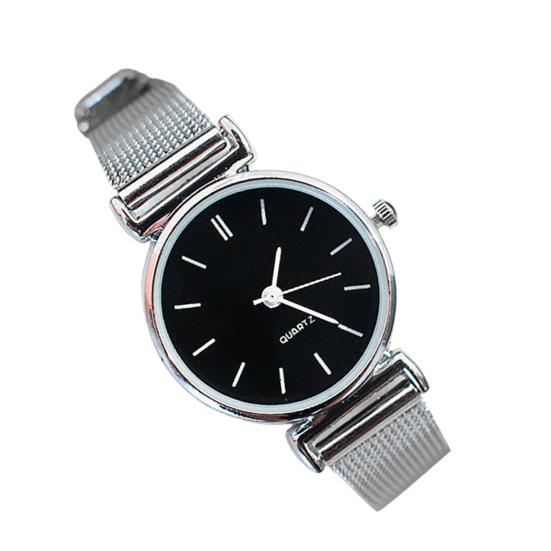 Dame Kvartsverk Klokke Sirkulær Skive Armbåndsur med Legeringsreim Damer Retro Analog Klokke for Hverdagslig Bruk Arbeid Dato