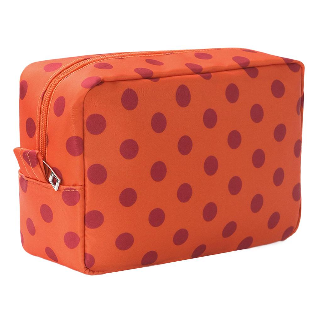 Women Dot Pattern Cosmetic Storage Bags Large Capacity Portable Toiletry Organizer Lightweight Daily Office Cosmetic Organizers