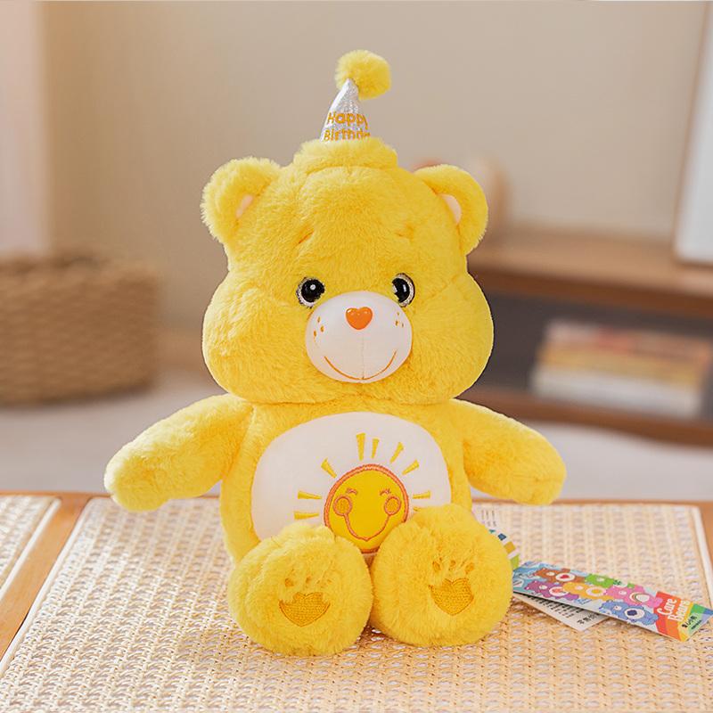 33cm Happy Birthday Care Bear Plush Toy Cartoon Stuffed Animal Teddy Bear Plushies Doll Gifts For Girl Kids