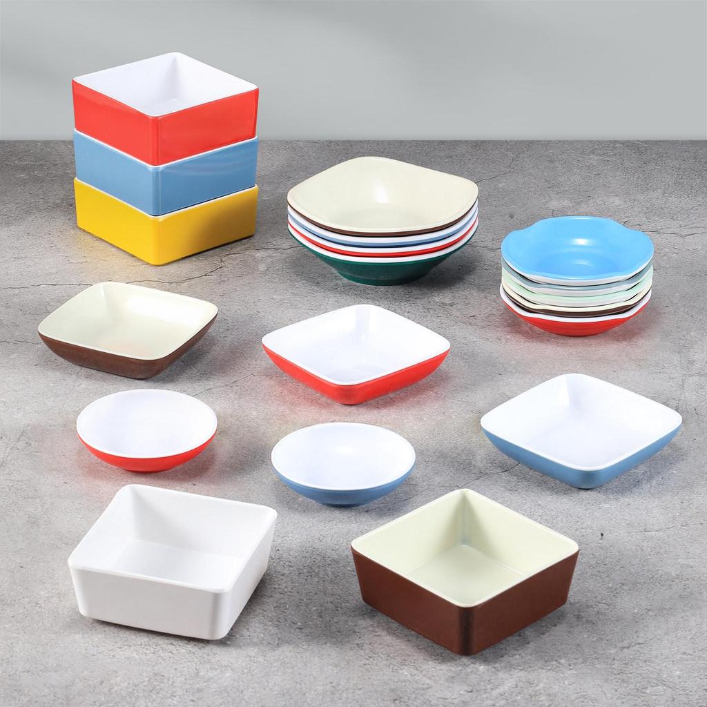 Imitation Porcelain Melamine Dipping and Snack Dish for Restaurants