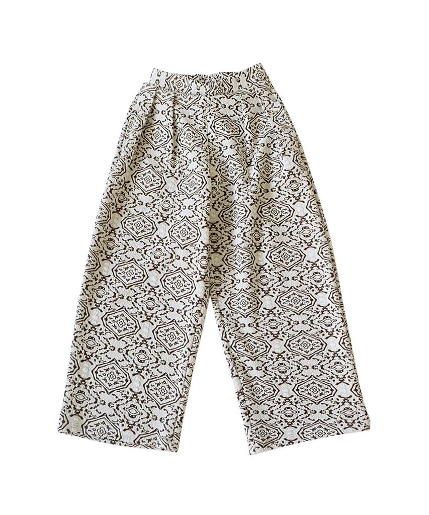 Antiqua Long Jacquard Free Size Brown Women's Pants, FY-00039, 10,