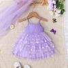 Girls Cute Bow Mesh Halter Dress Summer Kids Fashion Princess Dress
