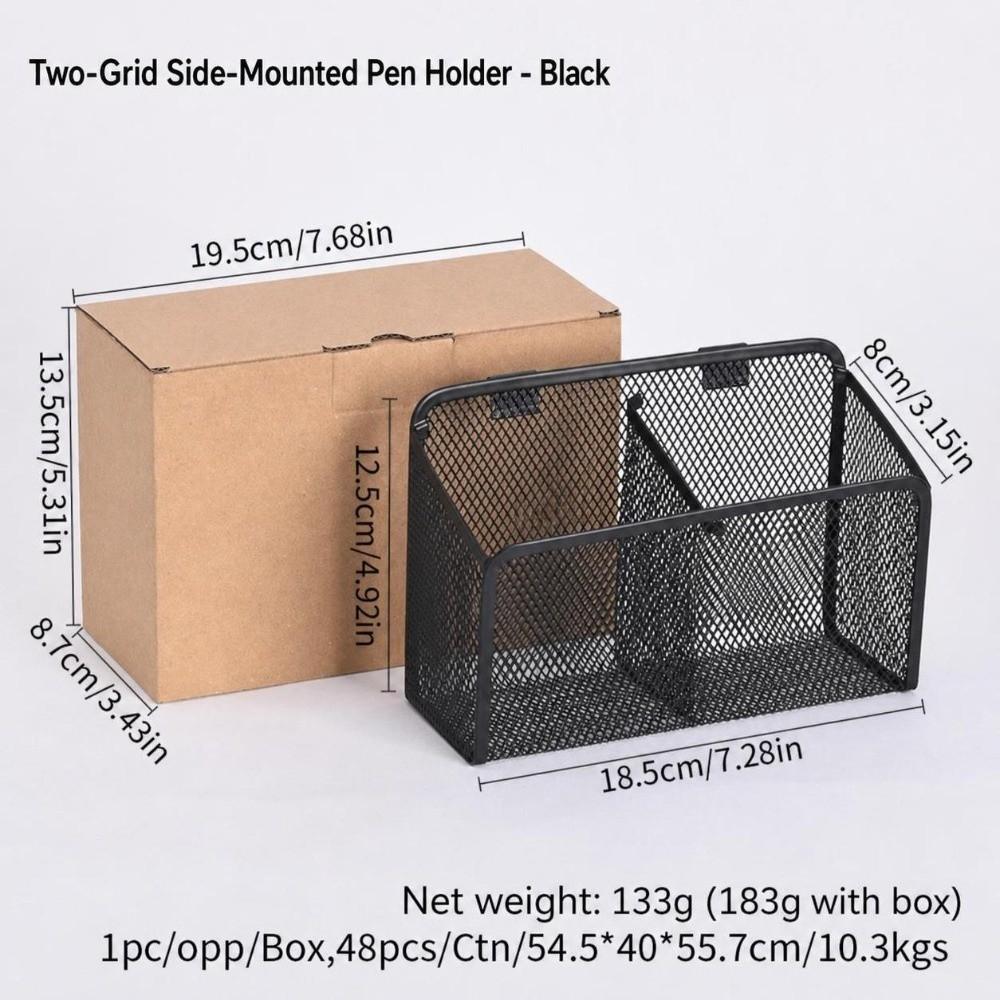 Semi-Circle/Oval Hanging Pen Holder Mesh Desk Organizer Durable Makeup Brush Container  Students