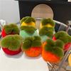 Soft Mini Persimmon Keychain Rabbit Fur Car Key Pendant Birthday Gift Backpack Bag Key Chain