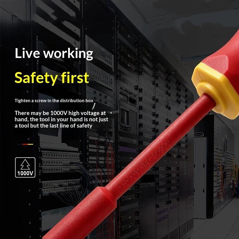 Insulated Screwdriver Set Magnetic Slotted Bits Interchangeable Multi-Purpose Electrician Tool Motorcycle Repair