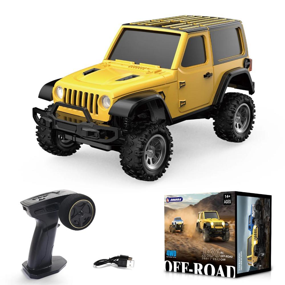 JIABAILE 1/36 Ölçek 3601 3602 4WD Arazi Mini RC Paletli RTR 2.4G Orantılı Uzaktan Kumandalı SUV Araç Tırmanma Kamyonu