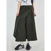 Summer Yamamoto Workwear Skirt Pants With High Waist For Casual Office Wear