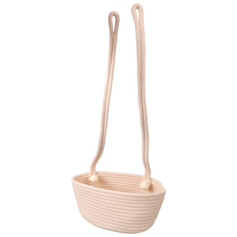 Geräumiger hängender Kinderzimmer-Organizer Baby-Gitterbett-Aufbewahrungskorb für essentielle Windeln Spielzeug Tragbares Leichtgewicht-Design