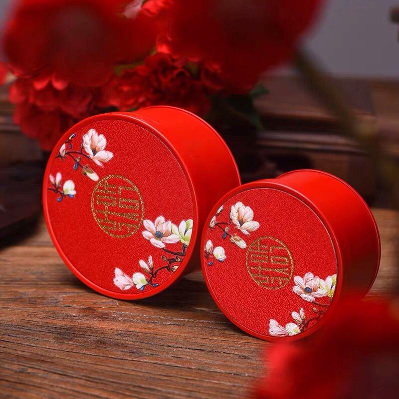 2022 Creative Drum-Shaped Wedding Candy Tin Box