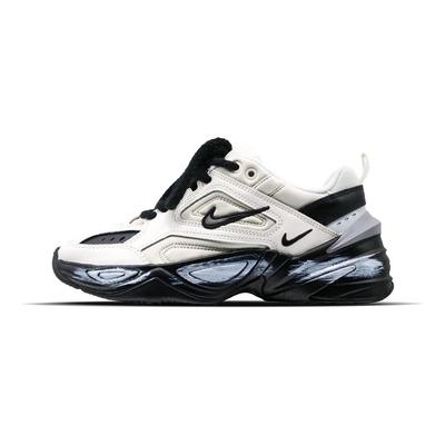 M2K Resistentes al Deslizamiento Resistentes a la Abrasión Zapatillas de Caña Baja Gruesas para Mujer Beige Blanco Negro AO3108-001(Equipo81-)