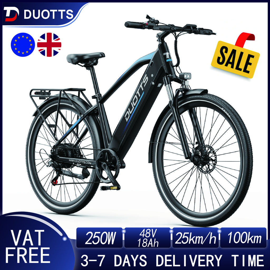 Bicicleta Eléctrica DUOTTS C29 Max 250W48V18Ah, Frenos de Disco Hidráulicos Autonomía 120km Velocidad Máxima 25km/h Bicicleta Eléctrica