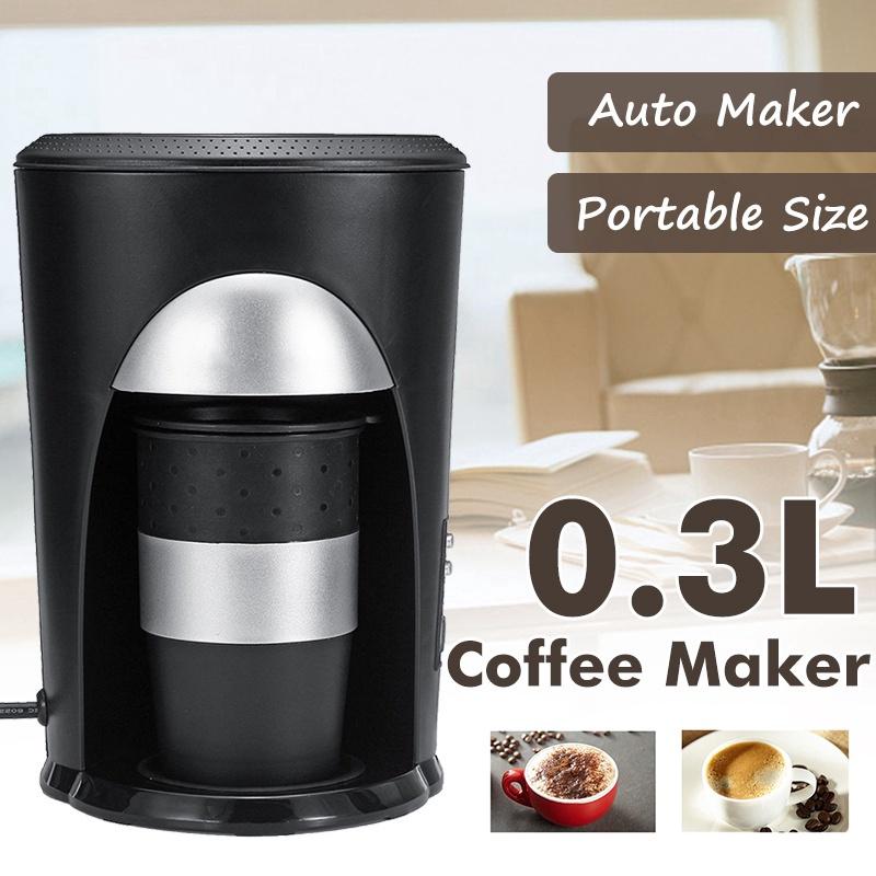 420W 0.3L Coffee Maker Single Cup Drip Coffee Pot Small Coffee Machine With Travel Cup Automatic Power Off