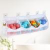 Large Capacity Bath Toys Organizer Multi-Compartment Wall Hanging Storage Bag With Drainage Holes Anti-Molds Mesh Easy Access
