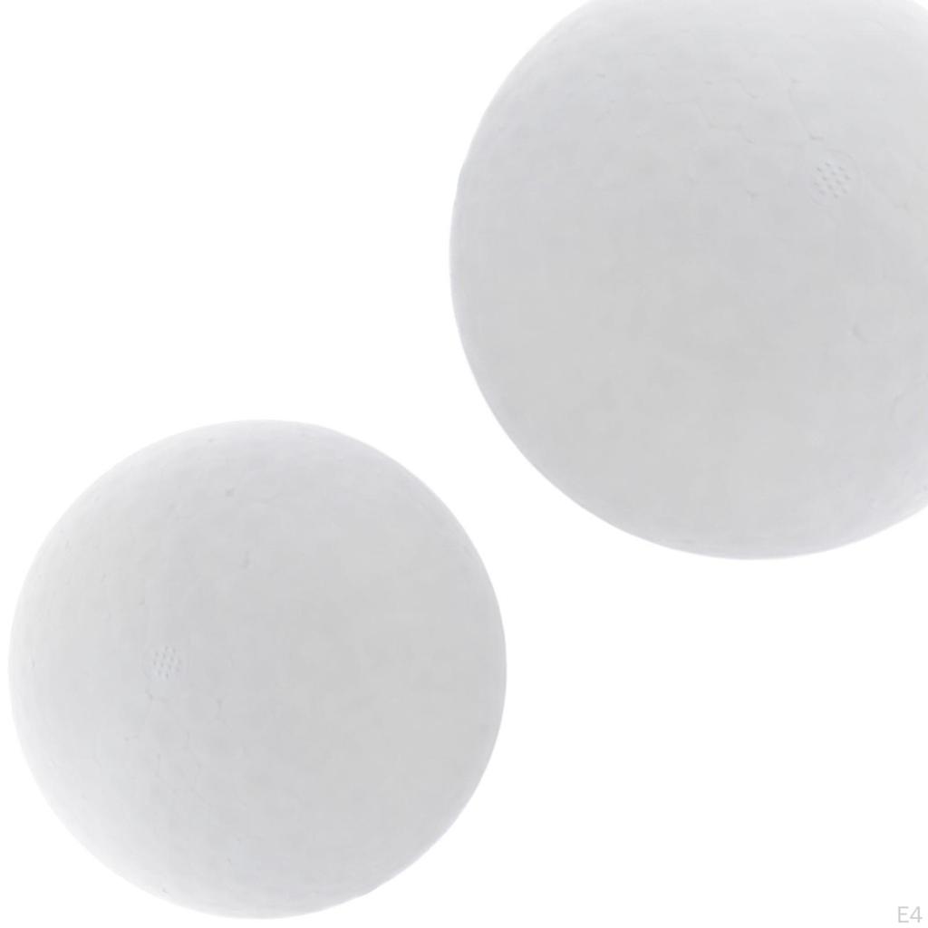 2 White Foam Balls, Balls for Crafts, Polystyrene Craft Decoration Modeling