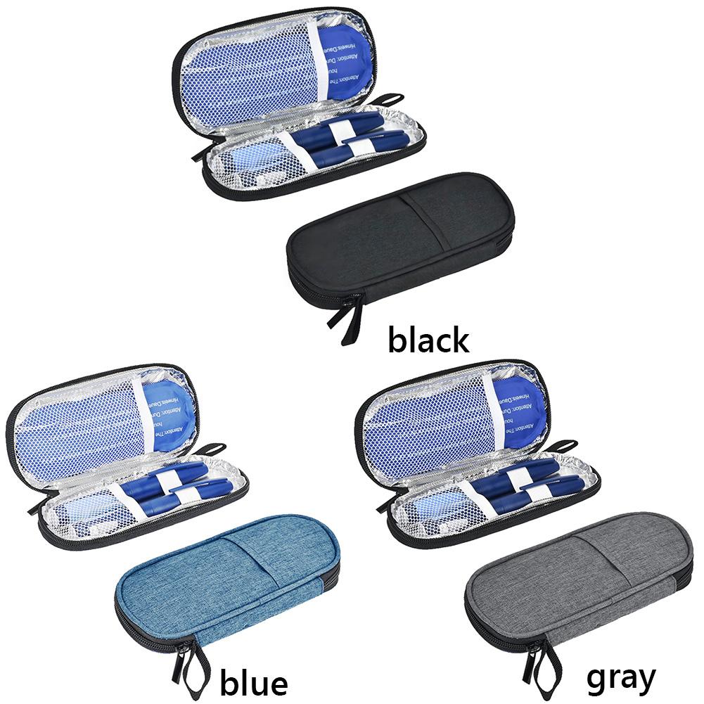 Portable Insulin Cooling Bag PU Waterproof Diabetic Insulin Cooling Bag Reusable Glaciated Cold Storage Bag for Diabetes Medicla
