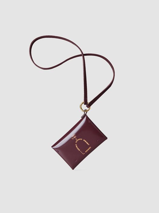 ROROANCO Multi Pochette Folding card wallet_BURGUNDY