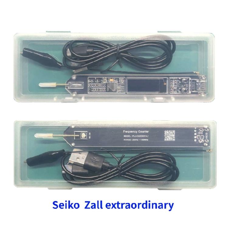 Handheld Frequency Tester Digital Display 0.91Inch Blue Screen 5V Power Supply High Sensitivity Probe Signal Measurement Tool