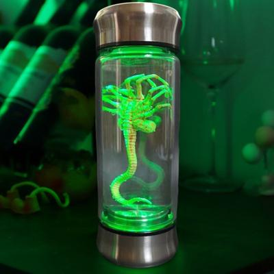 Alien Creature Glass Jar LED Lighted Alien Decoration Gothic Creepy Tabletop Decoration
