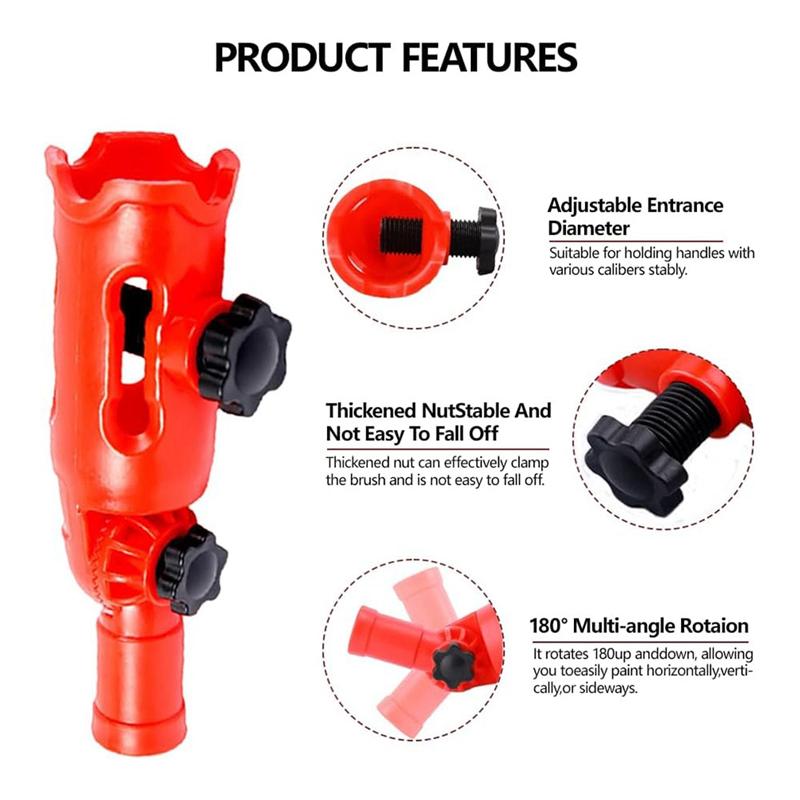 A25F-Paint Brush Extender Long Handle Paint Brush For Walls, Corners, Edges,Corner Painting Tool For Paint Roller, Paint Edger T