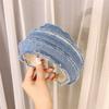 Fasce per Capelli Nodo in Tessuto di Denim Shabby da Donna per Ragazze e Donne, Accessorio per Capelli Quotidiano Casual per lo Shopping, Fasce Large in Denim per Donna