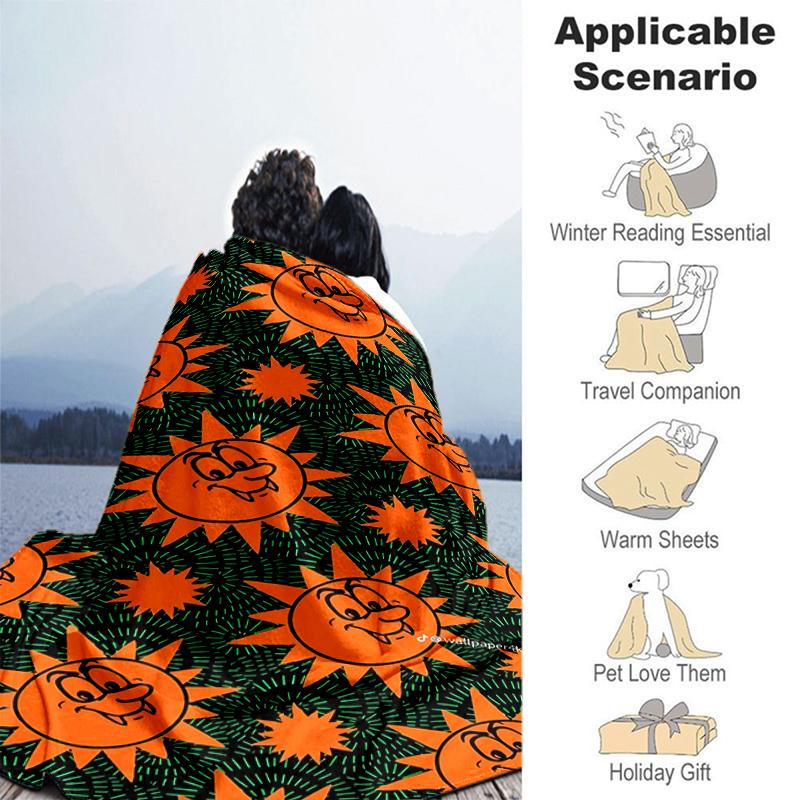 1pc Blanket Feid6 Print Design, Lightweight Blanket for Sofa, Bed- Soft &Warm, Gift for All Seasons Like Christmas, Halloween