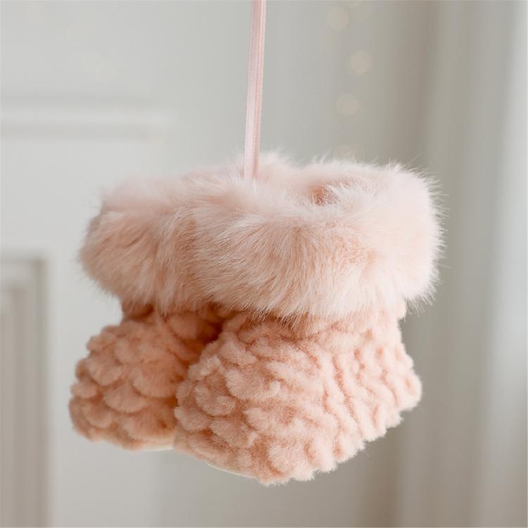 Handmade Christmas Decoration Plush Boot Ornament Festival Hanging Pendant Accessories for Fireplaces Children Gift
