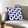 Blaues Muster Streifen Geometrisch Kissenbezug Elegant Paar Zuhause Wohnzimmer Schlafzimmer Dekorativ Rechteckiger Kissenbezug Sofakissenbezug